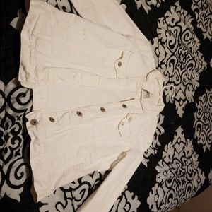 XL Old Navy White Denium Jacket